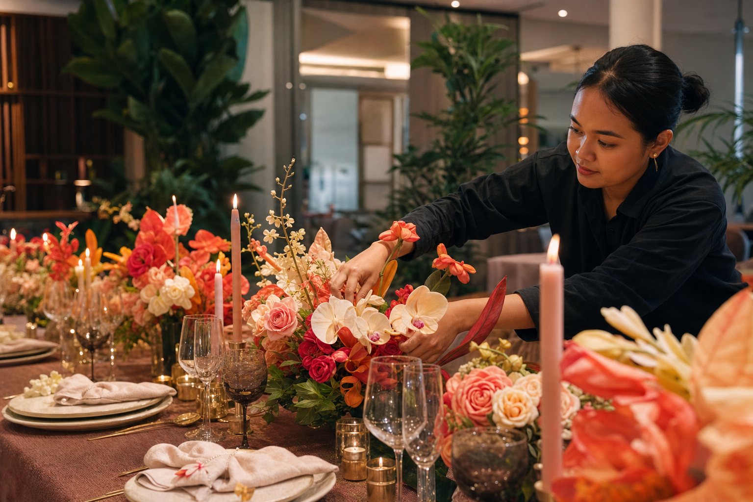 An event setting prepared by creative professionals