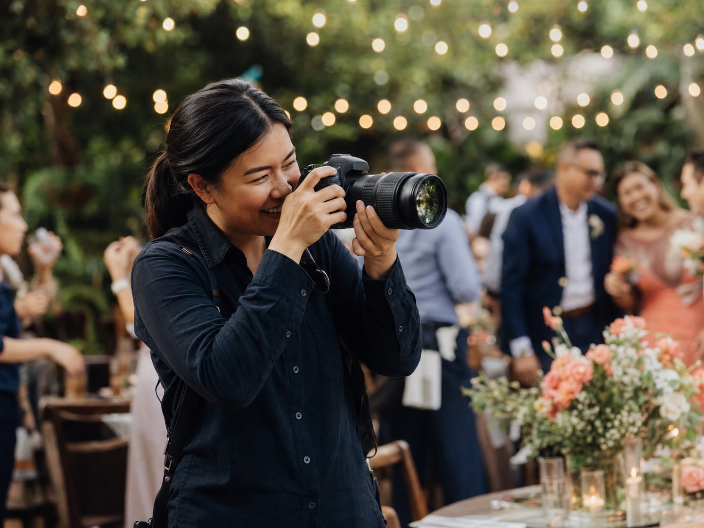 A professional event photographer